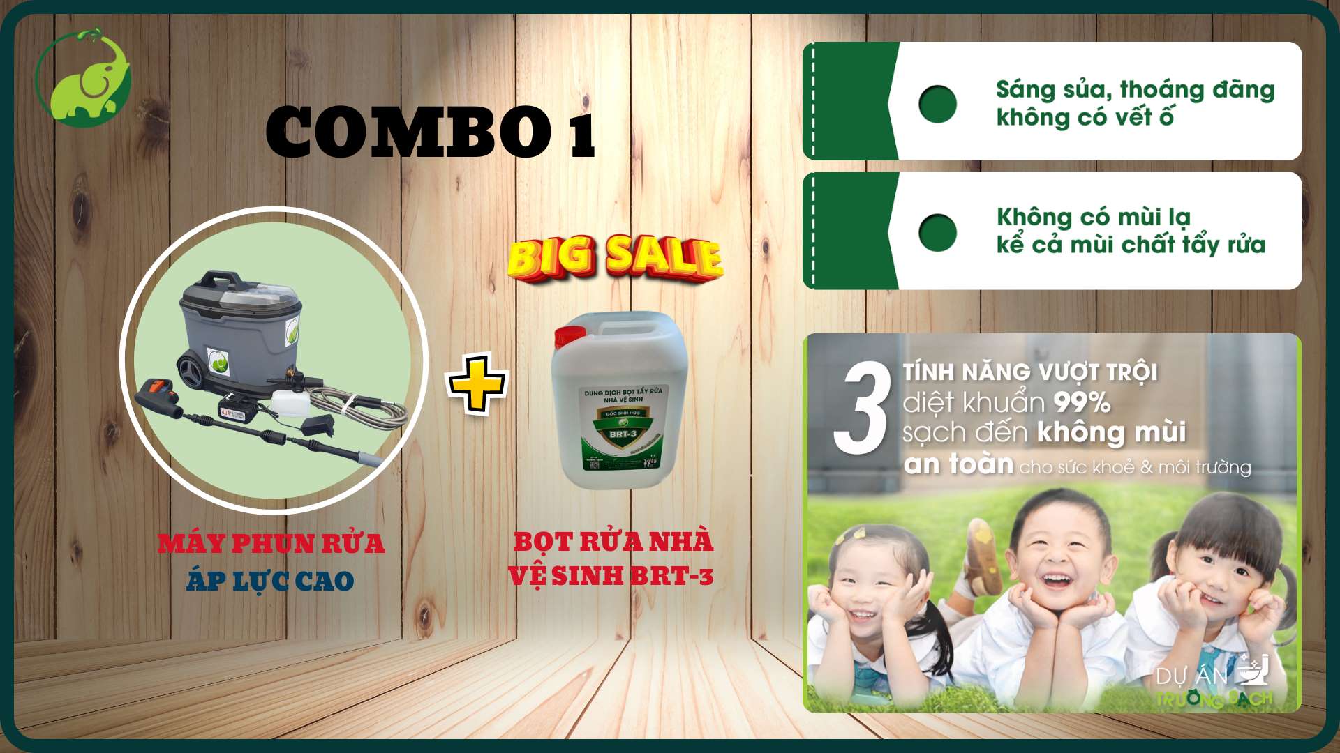 Combo 1: Máy Phun Rửa & Bọt Rửa Nhà Vệ Sinh BRT-3